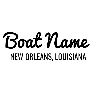 Personalized Boat Name Vinyl Decal with Hailing Port State - Permanent Marine-Grade for Signs, Speed boat, Fishing Vessel, Watercraft